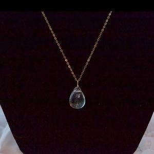 14K (STAMPED) Gold Filled Natural Fluorite Necklace